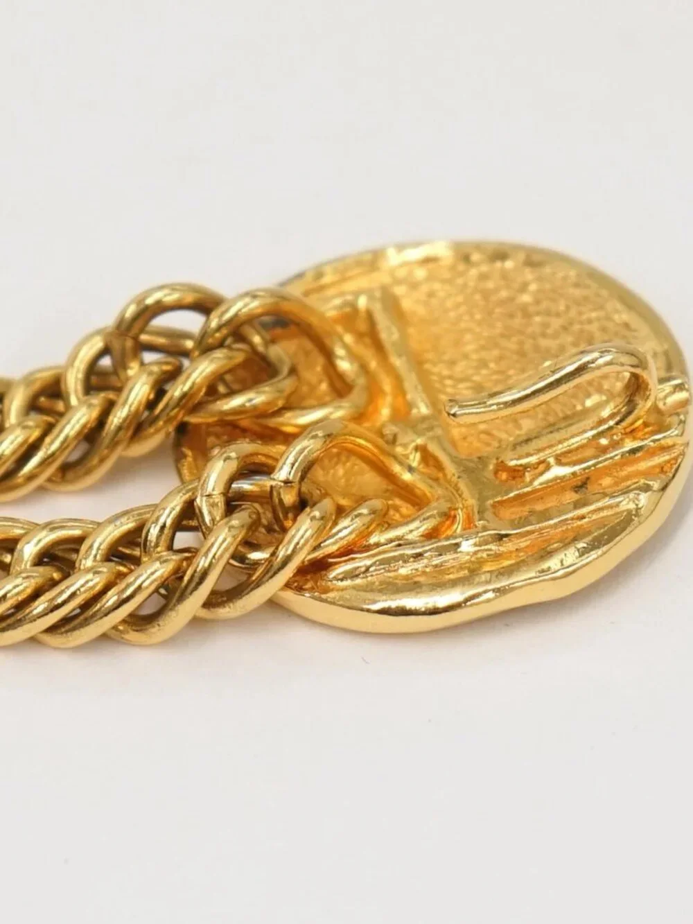 Authentic CHANEL rue de cambon gold plated vintage chain belt 80cm